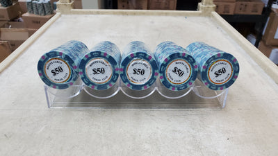 $50 Fifty Dollar Monte Carlo Smooth 14 Gram Poker Chips