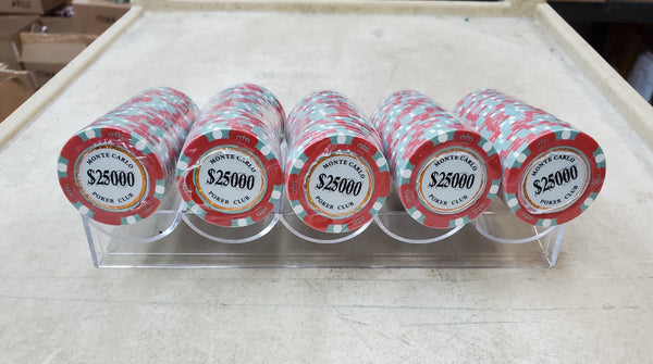 $25000 Twenty Five Thousand Dollar Monte Carlo Smooth 14 Gram Poker Chips