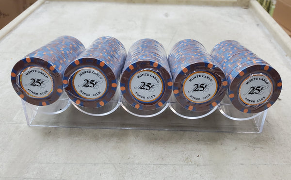 25 Cents Monte Carlo Smooth 14 Gram Poker Chips