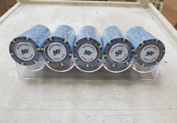 50 Cents Monte Carlo Smooth 14 Gram Poker Chips