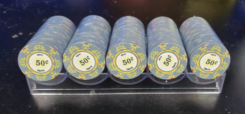 50 Cents Classic Ceramic 10 Gram Poker Chips