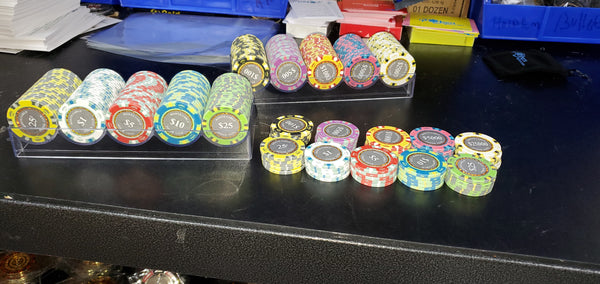 100 Smoked Monte Carlo Smooth 14 Gram Poker Chips