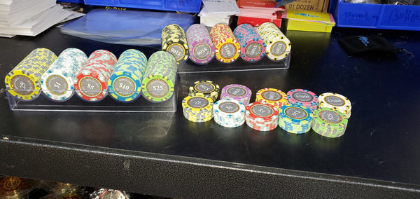 500 Smoked Monte Carlo Smooth 14 Gram Poker Chips