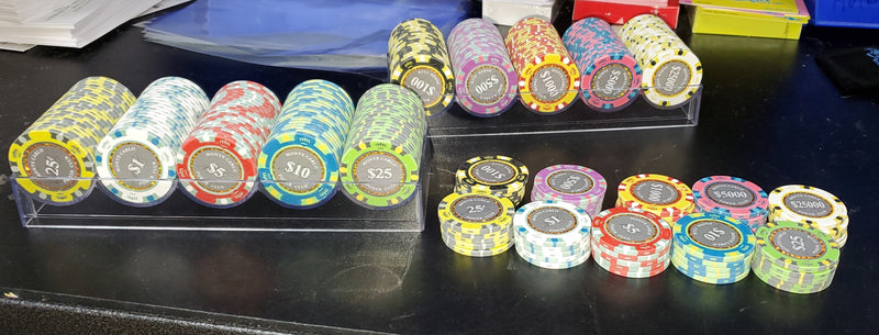 Sample Pack Smoked Monte Carlo Smooth 14 Gram Poker Chips