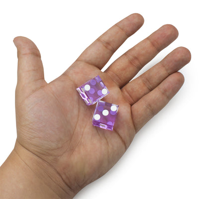 CLEARANCE 5 Sets Purple 19MM Precision Razor Edge Serialized Casino Craps Dice Total 25 PCS