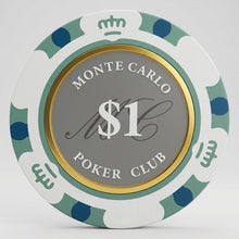 Smoked $1 One Dollar Monte Carlo Smooth 14 Gram Poker Chips