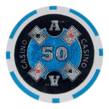$50 Fifty Dollar Ace Casino 14 Gram Poker Chips