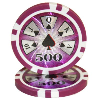 CLEARANCE $500 Five Hundred Dollar High Roller 14 Gram - 100 Poker Chips