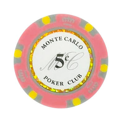 5 Cents Monte Carlo Smooth 14 Gram Poker Chips
