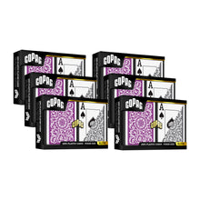 6 Pack Copag Cards Purple Grey Poker Size Jumbo Index