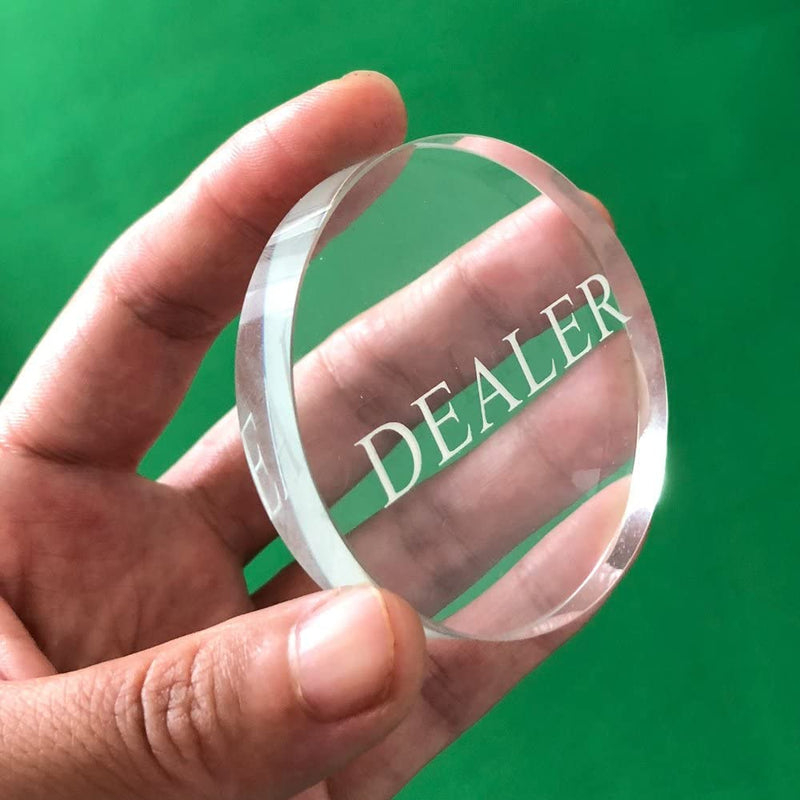 Transparent Crystal Clear Poker Dealer Button
