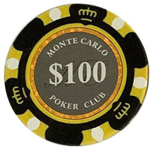$100 One Hundred Dollar Smoked Monte Carlo Smooth 14 Gram Poker Chips