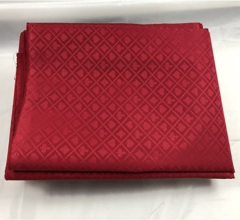 Red Suited Speed Cloth 100% Polyester Poker Table Felt 10ftx5ft