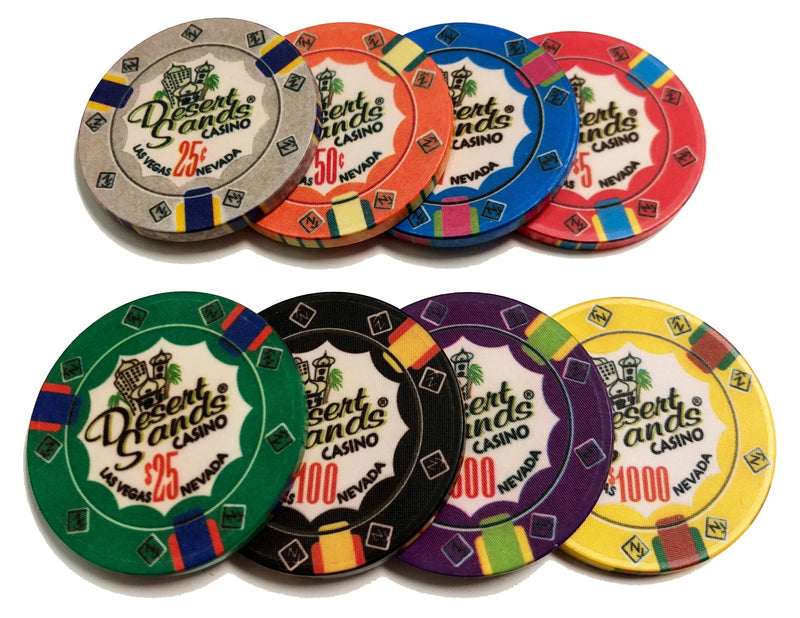 900 Desert Sands 10 Gram Ceramic Poker Chips Bulk