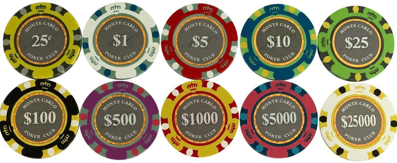 400 Smoked Monte Carlo Smooth 14 Gram Poker Chips