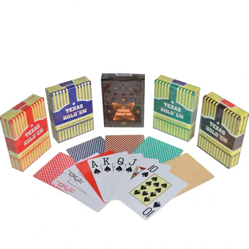 Classic 100% Plastic Playing Cards Poker Size Jumbo Index - 12 Decks of 2 Colors