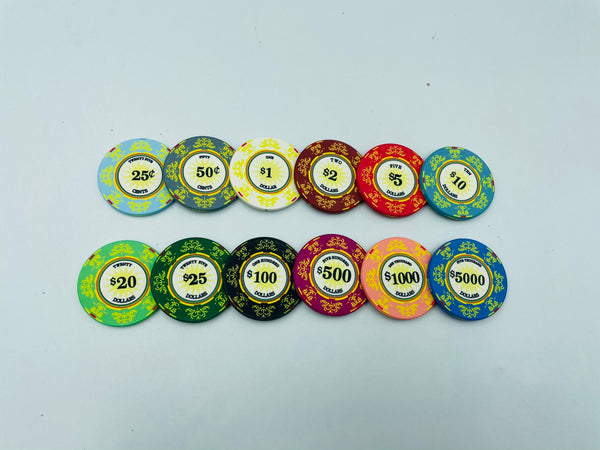 Sample Pack Classic Ceramic 10 Gram Poker Chips