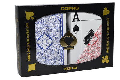 6 Pack Copag Cards Legacy Red Blue Poker Size Jumbo Index