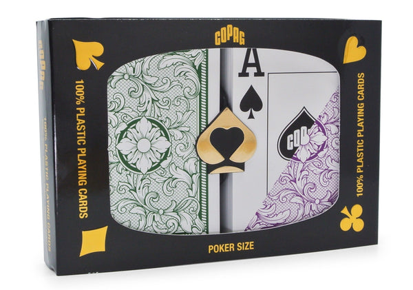 Copag Cards Legacy Green Purple Poker Size Jumbo Index