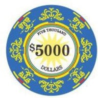 $5000 Classic Ceramic 10 Gram Poker Chips