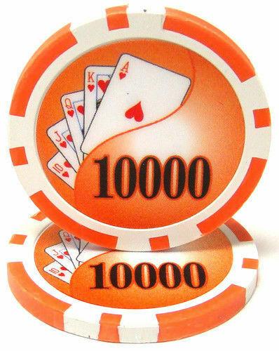 $10,000 Ten Thousand Dollar Yin Yang 13.5 Gram Poker Chips