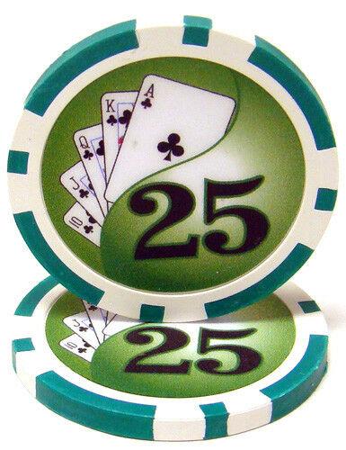 CLEARANCE $25 Twenty Five Dollar Yin Yang 13.5 Gram - 500 Poker Chips