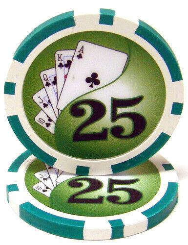 $25 Twenty Five Dollar Yin Yang 13.5 Gram Poker Chips