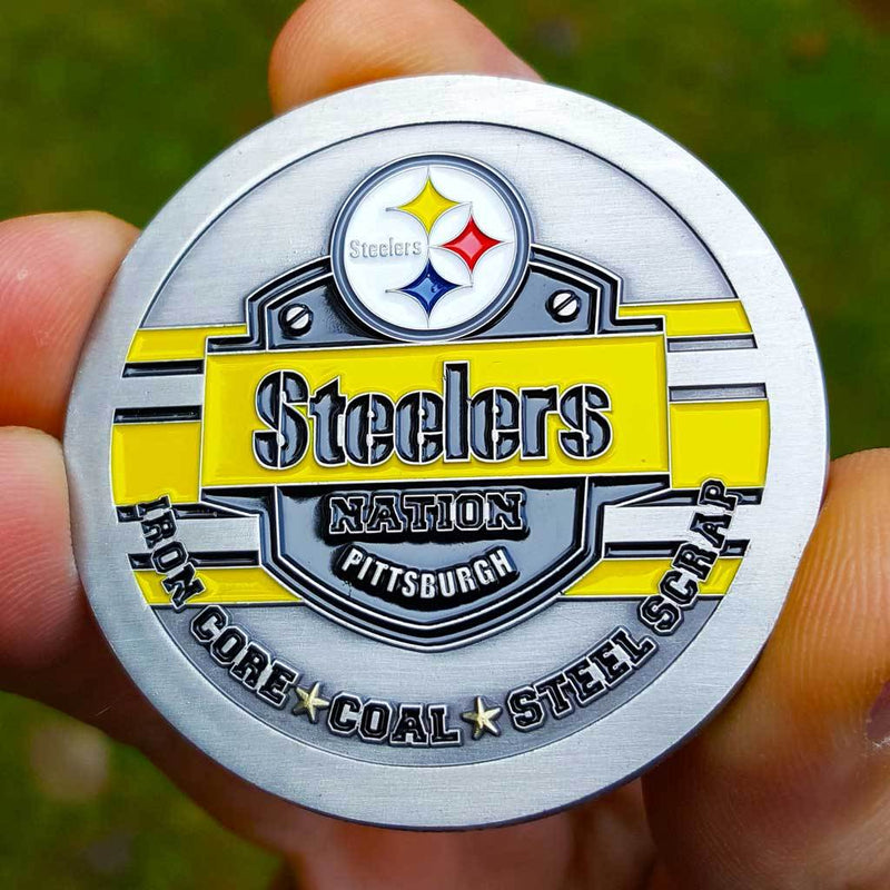 Pittsburgh Steelers Poker Card Guard Golf Marker Protector Coin PREMIUM