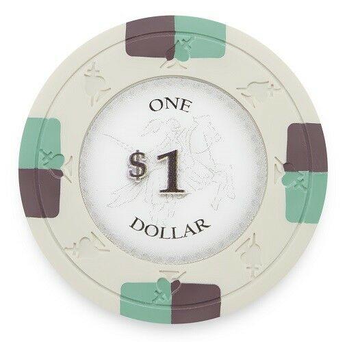 $1 One Dollar Poker Knights 13.5 Gram 100 Poker Chips