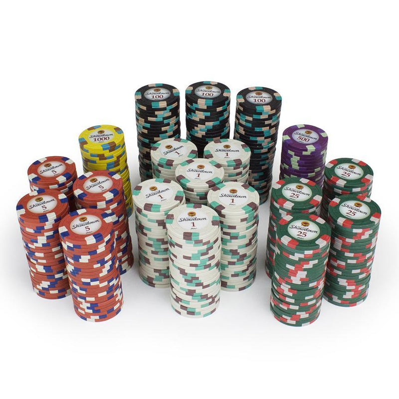 $1 White Showdown Casino 13.5 Gram - 100 Poker Chips