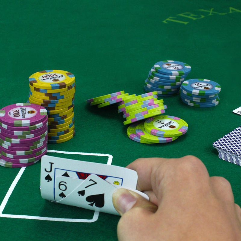 $1 White Showdown Casino 13.5 Gram - 100 Poker Chips