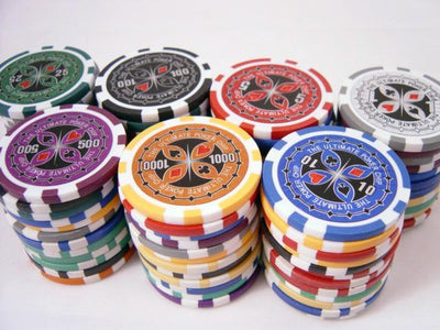 $10,000 Orange Ultimate 14 Gram - 100 Poker Chips