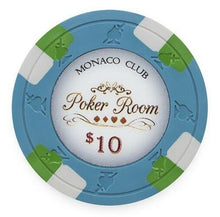 $10 Blue Monaco Club 13.5 Gram - 100 Poker Chips
