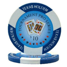 $10 Blue Tournament Pro 11.5 Gram - 100 Poker Chips