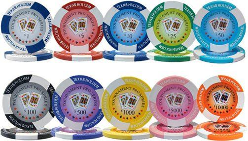 $10 Blue Tournament Pro 11.5 Gram - 100 Poker Chips