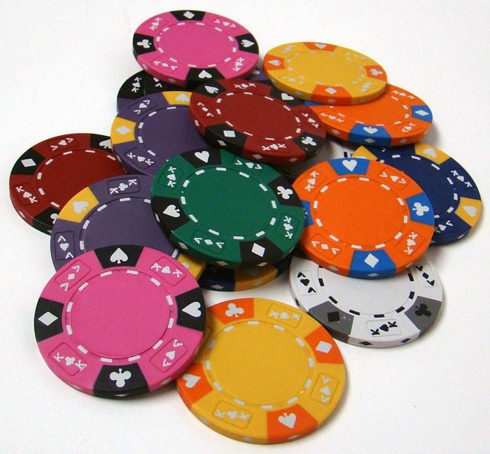 Chips - 100 Ace King Suited 14 Gram Poker Chips Bulk