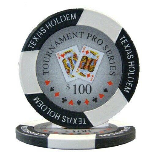 $100 Black Tournament Pro 11.5 Gram - 100 Poker Chips