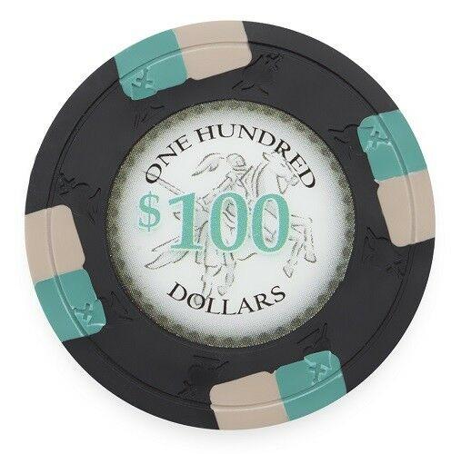 $100 One Hundred Dollar Poker Knights 13.5 Gram 100 Poker Chips