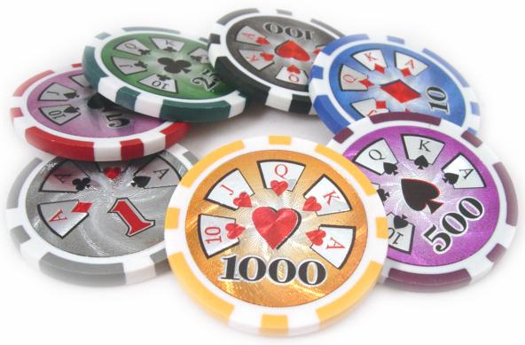 Chips - 1000 High Roller 14 Gram Poker Chips Bulk