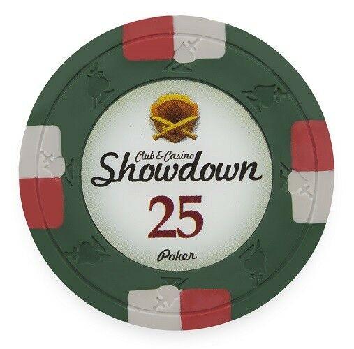 $25 Green Showdown Casino 13.5 Gram - 100 Poker Chips
