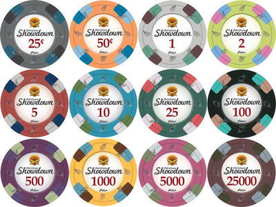 $25 Green Showdown Casino 13.5 Gram - 100 Poker Chips