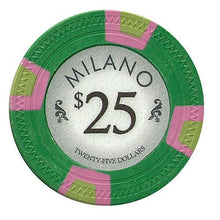 $25 Twenty Five Dollar Milano 10 Gram Pure Clay Poker Chips