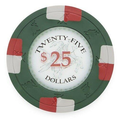 $25 Twenty Five Dollar Poker Knights 13.5 Gram 100 Poker Chips