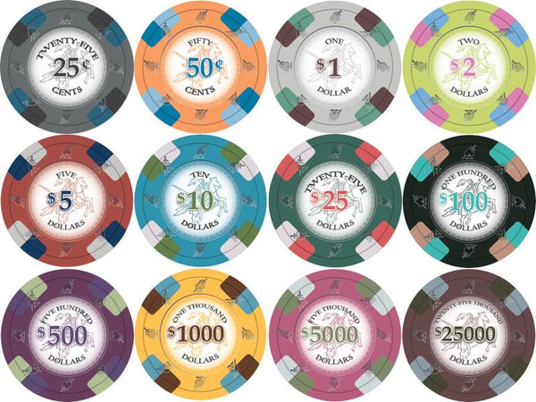 $25000 Twenty Five Thousand Dollar Poker Knights 13.5 Gram Poker Chips