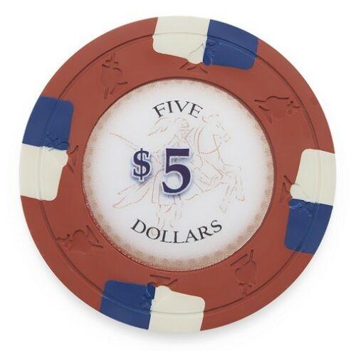 $5 Five Dollar Poker Knights 13.5 Gram Poker Chips