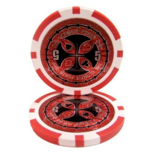 $5 Red Ultimate 14 Gram - 100 Poker Chips