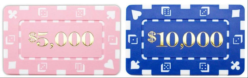 CLEARANCE 50 Denominated Square Chips 32 Gram Rectangular Plaques