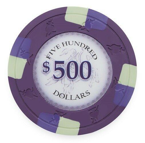 $500 Five Hundred Dollar Poker Knights 13.5 Gram - 100 Poker Chips