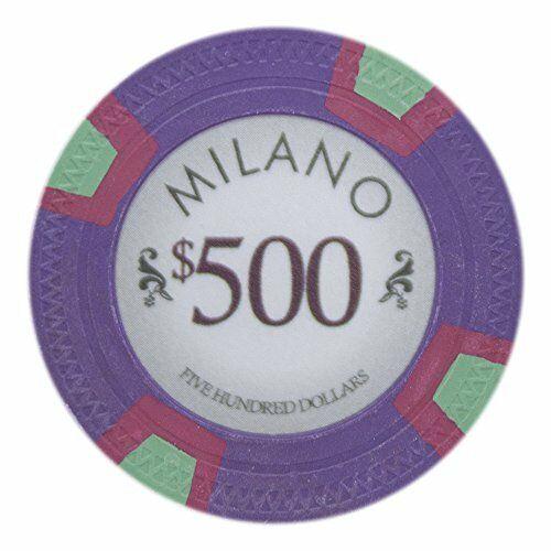 $500 Five Hundred Dollars Milano 10 Gram Pure Clay Poker Chips