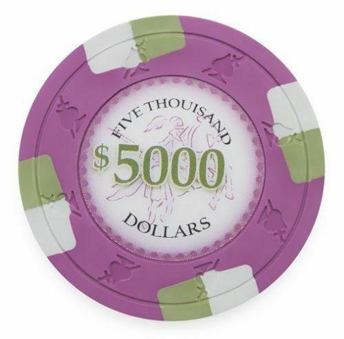$5000 Five Thousand Dollar Poker Knights 13.5 Gram 100 Poker Chips